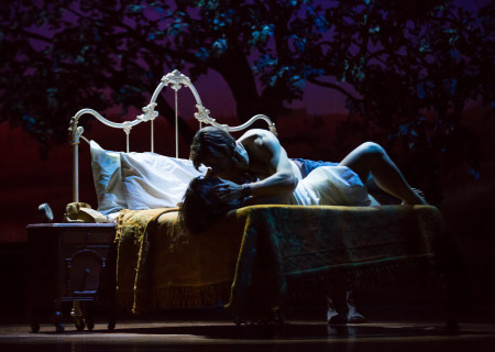 Elizabeth Stanley and Andrew Samonsky in the Tony Award-winning "The Bridges of Madison County" The Broadway Musical at the Center Theatre Group/Ahmanson Theatre, December 8, 2015, through January 17, 2016. "Bridges" has a book by Marsha Norman, music and lyrics by Jason Robert Brown and is based on the novel by Robert James Waller. Bartlett Sher directs. Tickets are available at CenterTheatreGroup.org or by calling (213) 972-4400.  <br />
Contact: CTG Media and Communications / (213) 972-7376 CTGMedia@centertheatregroup.org <br />
Photo by Matthew Murphy