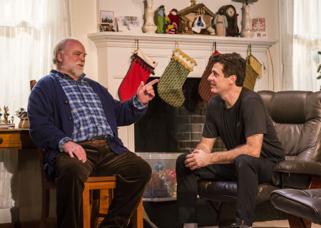 L-R: Richard Riehle and Gary Wilmes in “Straight White Men,” written and directed by Young Jean Lee. “Straight White Men” makes its West Coast premiere from November 20 through December 20, 2015, at the Kirk Douglas Theatre in collaboration with Center for the Art of Performance at UCLA. For tickets and information, please visit CenterTheatreGroup.org or call (213) 628-2772.<br />
Contact: CTGMedia@CenterTheatreGroup.org / (213) 972-7376<br />
Photo by Craig Schwartz <br />
