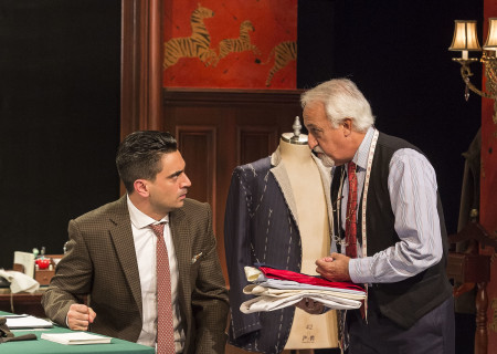 L-R: Ramiz Monsef and Brian George in the world premiere of “Vicuña” at Center Theatre Group’s Kirk Douglas Theatre. Written by Jon Robin Baitz and directed by Robert Egan, “Vicuña” runs through November 20, 2016. For tickets and information, please visit CenterTheatreGroup.org or call (213) 628-2772. Contact: CTGMedia@ctgla.org / (213) 972-7376. Photo by Craig Schwartz.