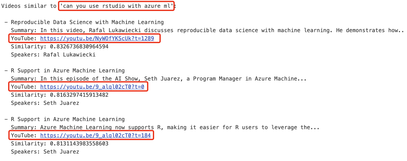 Semantic query example