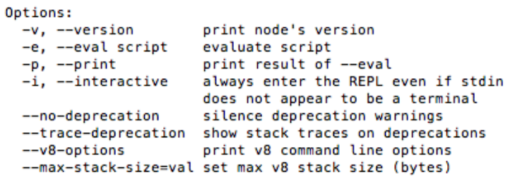 V8 options list trong Node.js