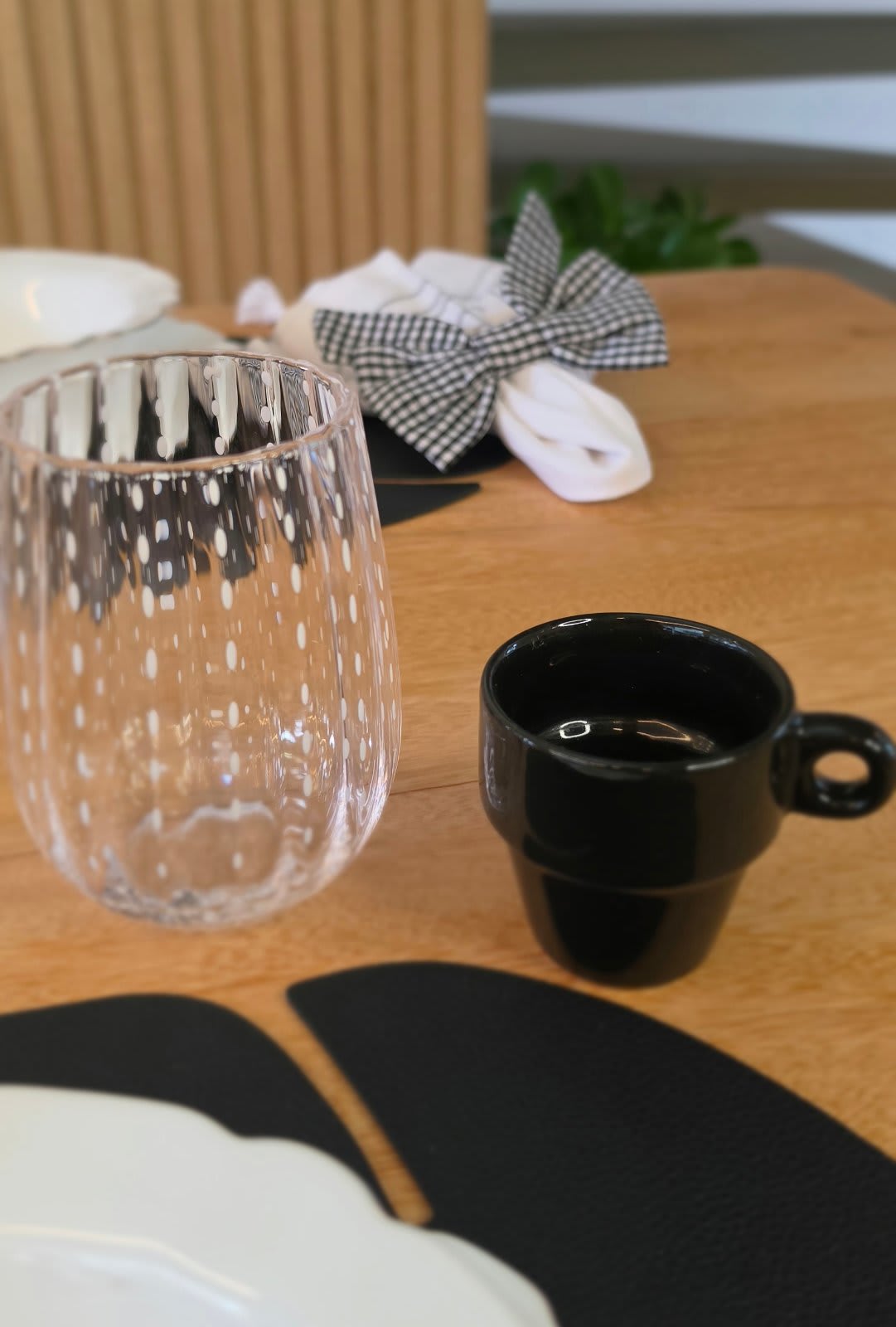 Caneca para Café Porcelana Preta