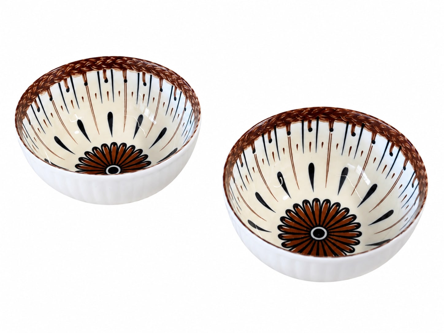 Bowl Cerâmica 200ml Azul/Marrom