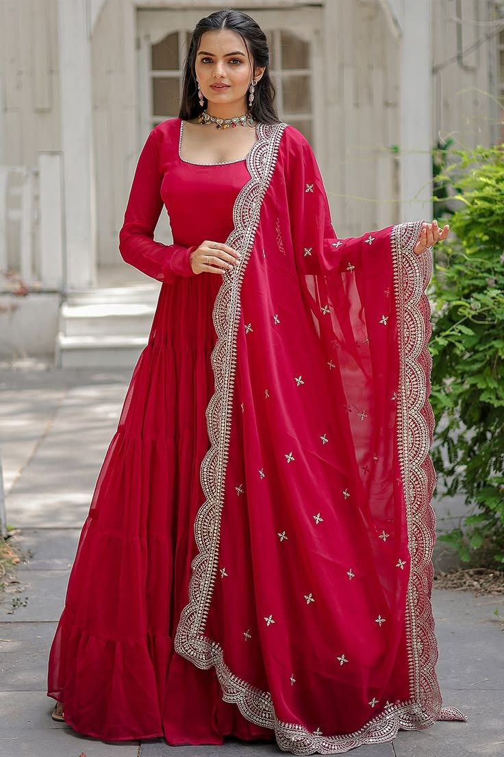 Georgette Anarkali Suit