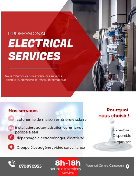Travaux d'électricité