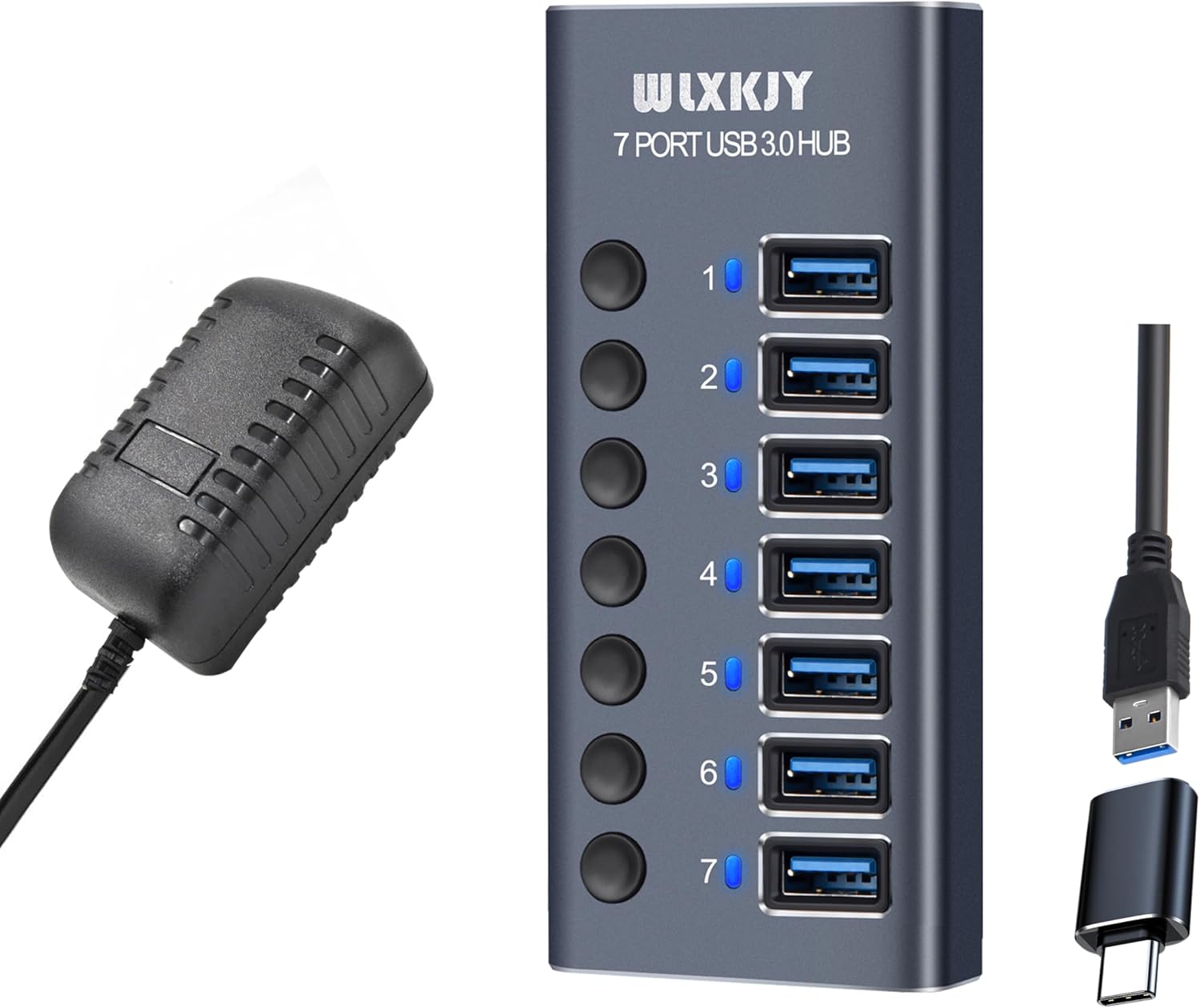 Aluminium Hub Usb Alimente