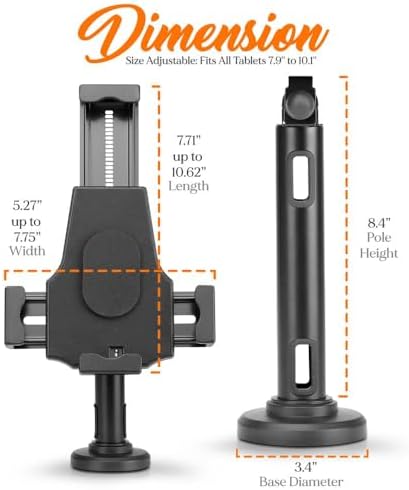Vue 2 de Pyle Support Antivol Tablette
