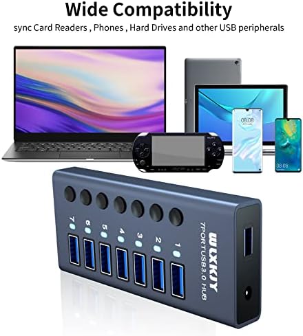 Vue 5 de Aluminium Hub Usb Alimente
