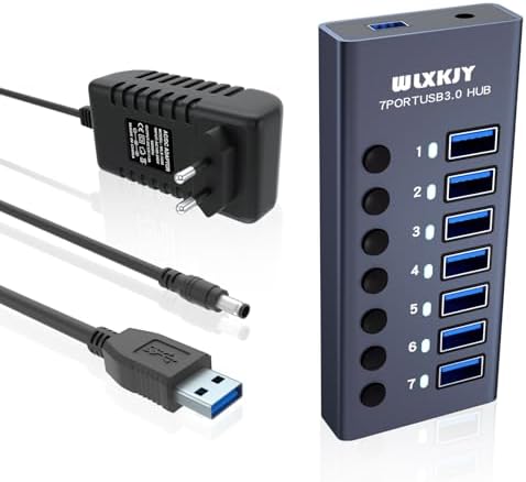 Vue 6 de Aluminium Hub Usb Alimente