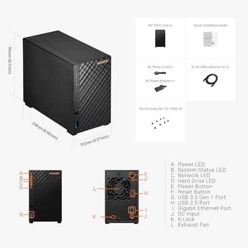 Vue 5 de Asustor Drivestor Lite Astl
