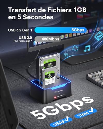 Vue 2 de Posugear Dock Disque Durs