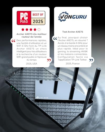 Vue 2 de Tplink Archer Axe Routeur