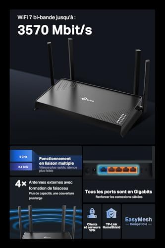 Vue 3 de Tplink Archer Be Wifi