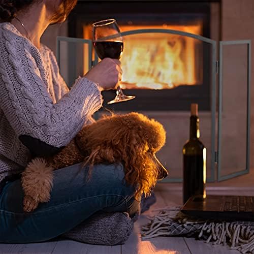 Vue 5 de Relaxdays Pareetincelles Cheminee Acier
