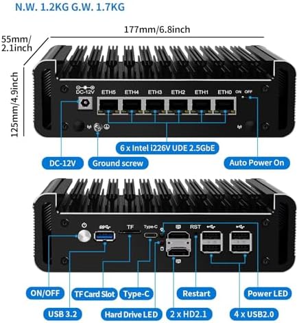 Vue 4 de Glovary Firewall Mini Pc