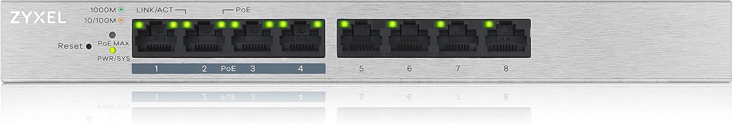 Vue 1 de Zyxel Switch Ports Gigabit