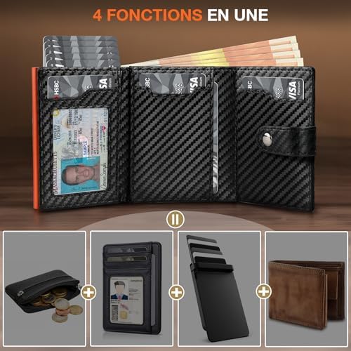 Vue 3 de Portefeuille Homme En Fibre