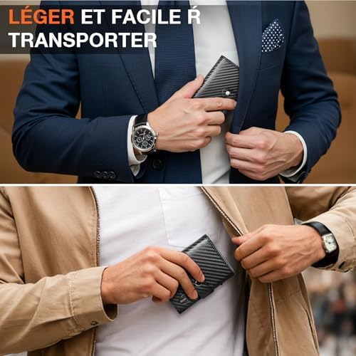 Vue 6 de Portefeuille Homme En Fibre
