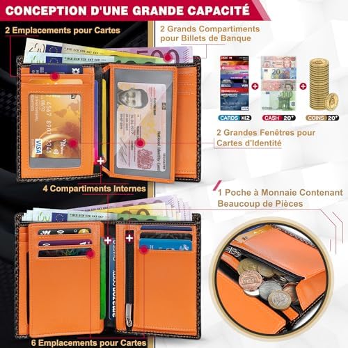 Vue 2 de Portefeuille Vertical Pour Hommes
