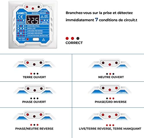 Vue 2 de Kaiweets Testeur De Prise