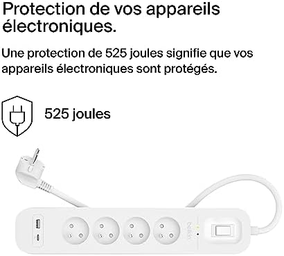 Vue 3 de Belkin Multiprise Parafoudre Avec