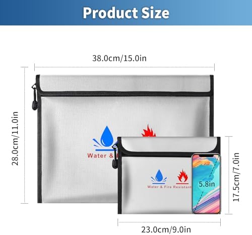 Vue 2 de Sacs Antifeu Portedocuments Ignifuges