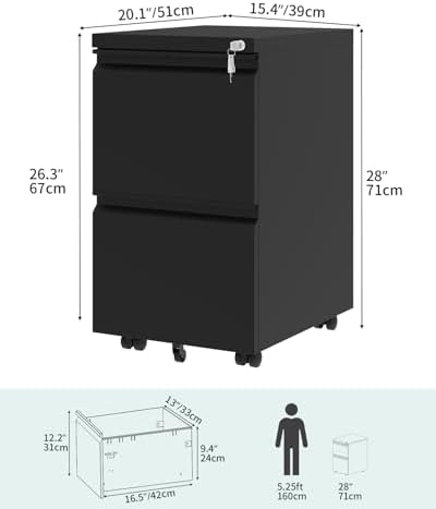 Vue 3 de Yitahome Mobile Filing Cabinet
