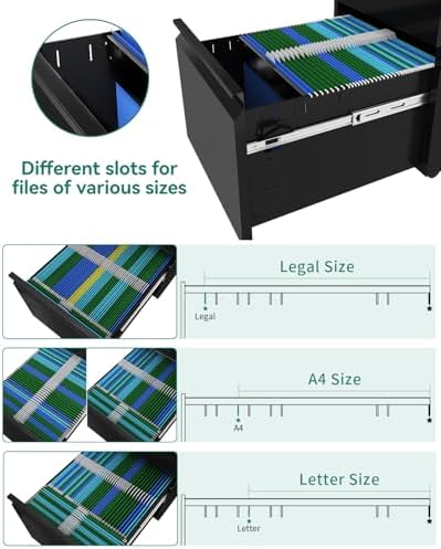 Vue 5 de Yitahome Mobile Filing Cabinet