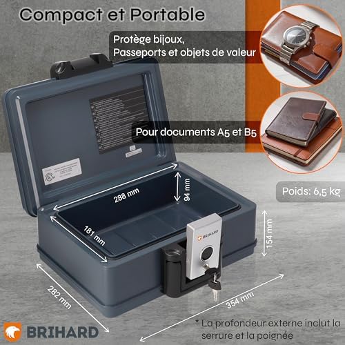 Vue 2 de Brihard Coffre Ignifuge Certifie