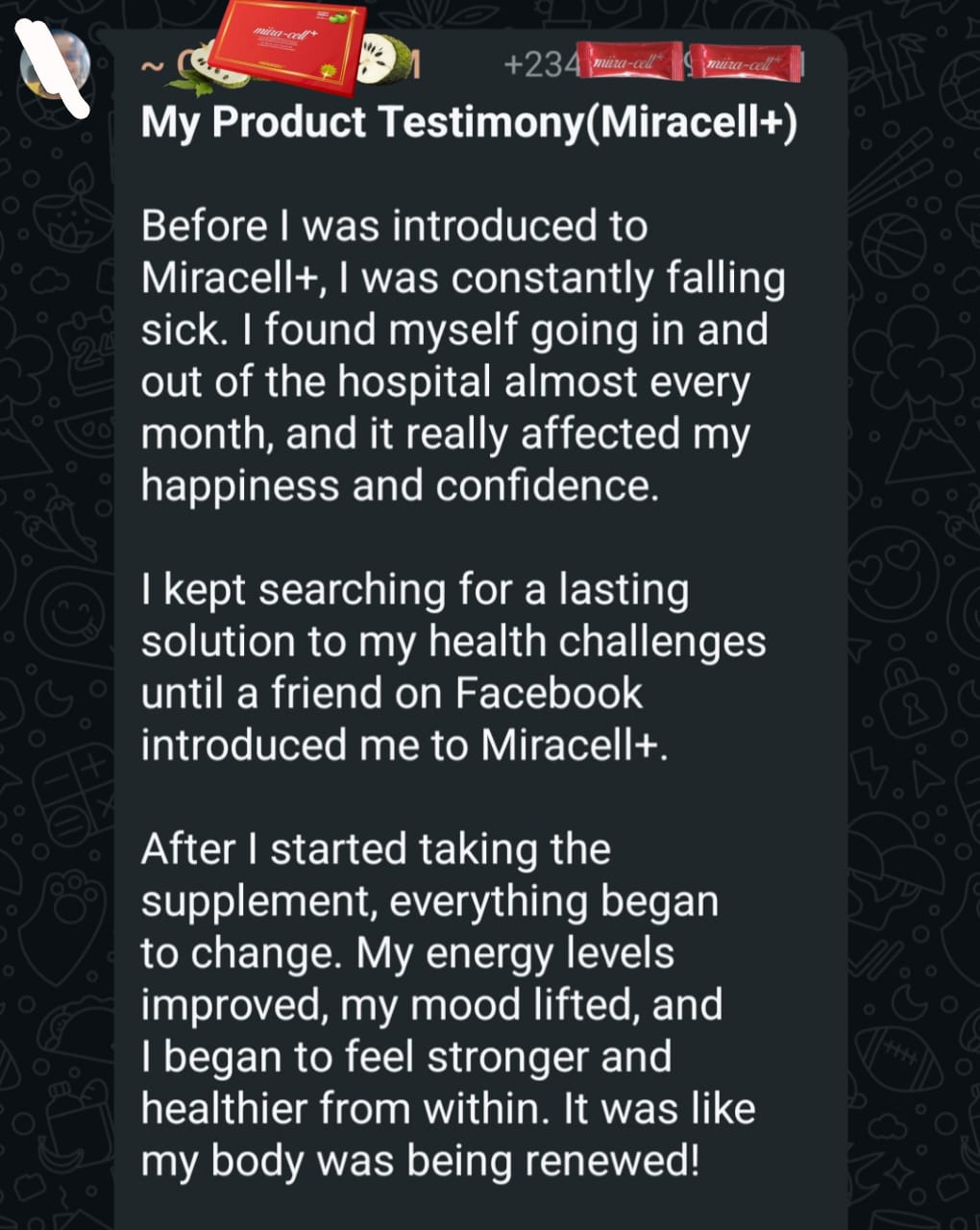 initial testimonial