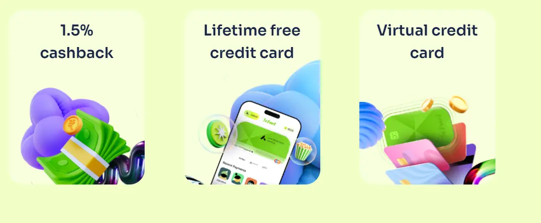 Kiwi top features screenshot from official website