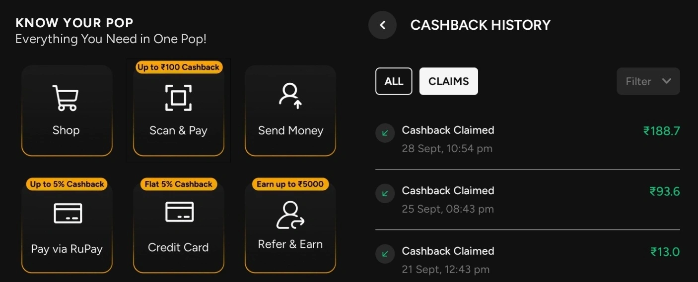 POP UPI dashboard
