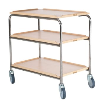 Møteromstralle i bøk/krom 800x520mm
