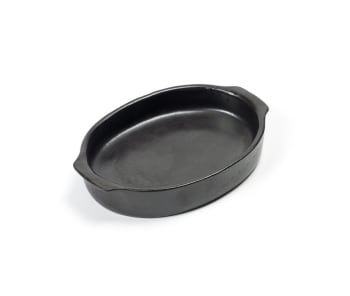 Ovalt ovnsfat/serveringsform 245x160x45mm PURE, Sort