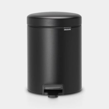 Pedalbøtte 5ltr Brabantia, Matt sort