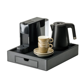 TASMAN velkomstbrett Nespresso m/skuff