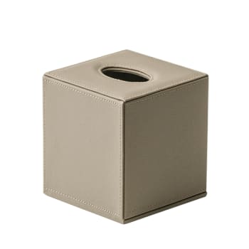 Serviettdispenser skinn, beige