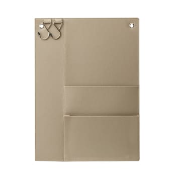 Garderobe organiserer i skinn, beige