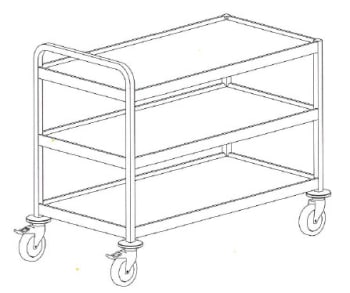 Trillebord 3-plans 1100x550mm