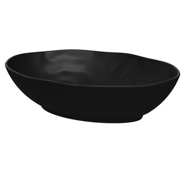 Oval bolle i melamin 280x210mm 1,5ltr PIGMENT, Sort