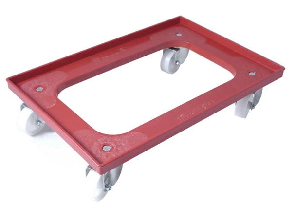Kjørevogn 600x400mm ABS plast, rød