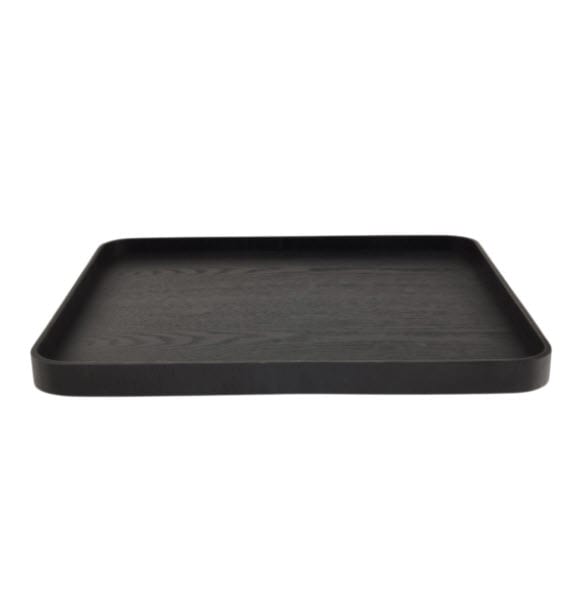 Serveringsbrett i tre/finér 450x450mm, Sort