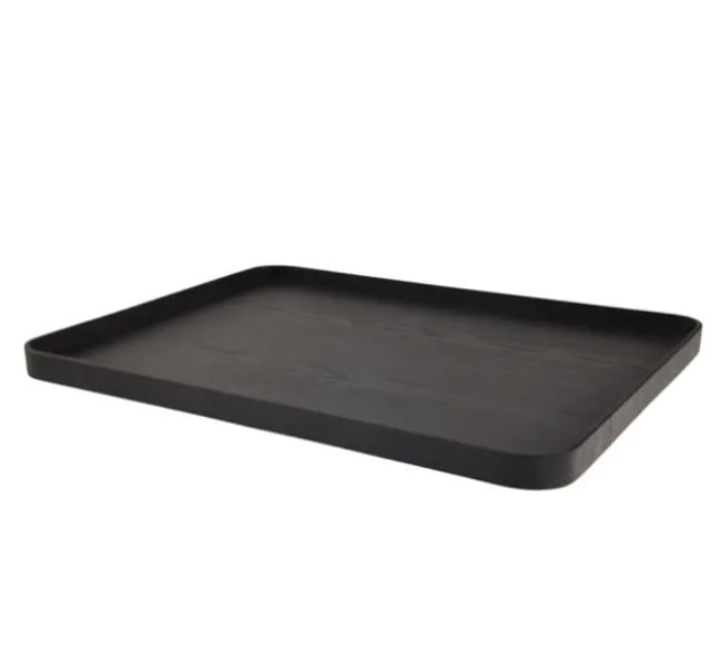 Serveringsbrett i tre/finér 600x460mm, Sort