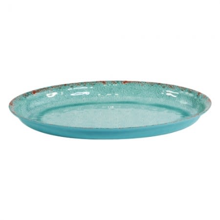 Dypt ovalt melaminfat 420x280x40mm Casablanca, Blå