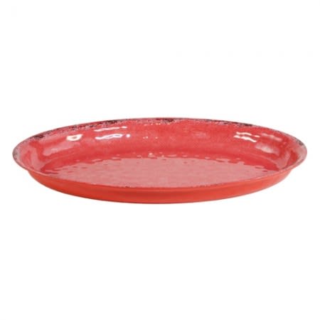 Dypt ovalt melaminfat 420x280x40mm Casablanca, Rød
