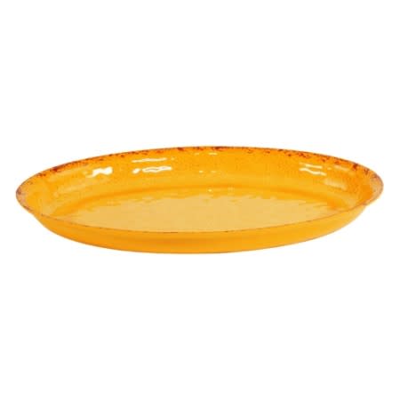 Dypt ovalt melaminfat 420x280x40mm Casablanca, Gul