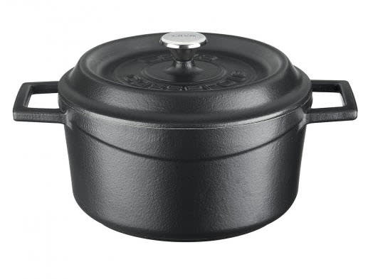 Støpejern gryte rund Ø:140/0,8ltr, MATT