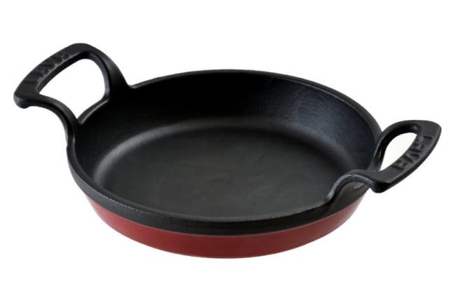 Støpejerns panne m/ører Ø:160mm, RØD