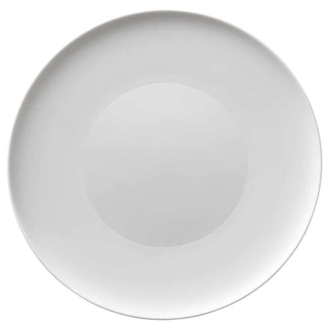 Tallerken flat, matt fane, Ø:32cm, hvit