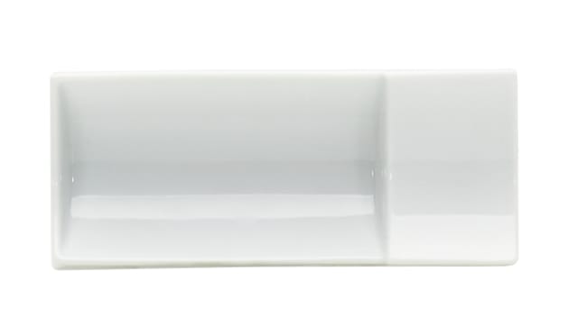 Dyp porselensskål m/to nivåer 140x60mm EMOTION, Hvit